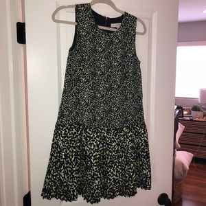 Loft green cheetah dress